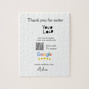 Google review business logo website scan QR code Jigsaw Puzzle