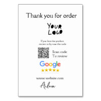 Google review business logo website scan QR code