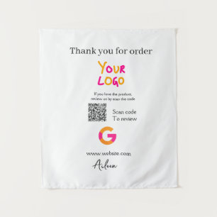 Google review business logo website scan QR code Tapestry