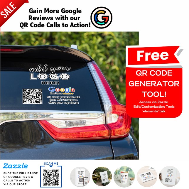 Google Review Call To Act Window Stickers QR CODE (Creator Uploaded)