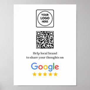Google Review Feedback QR Modern Poster