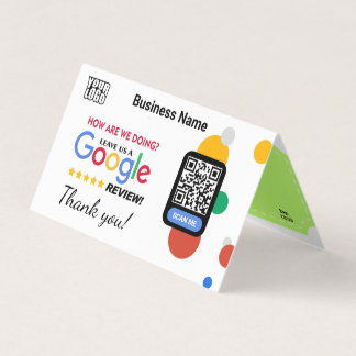 Google Review Folded Business Card With Coupon