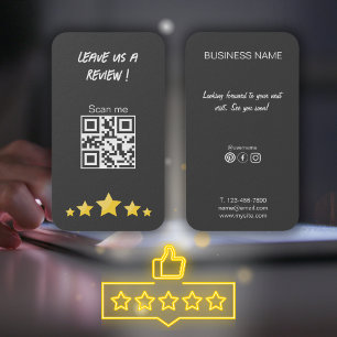Google Review My Business Handwritten Qr Code Card