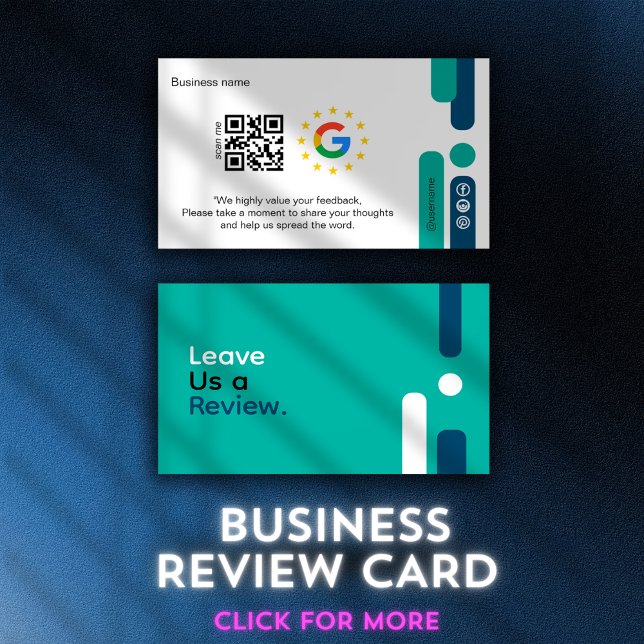 Google Review My Business Modern Qr Code Business Card (Google Review My Business Modern Qr Code Business Card)