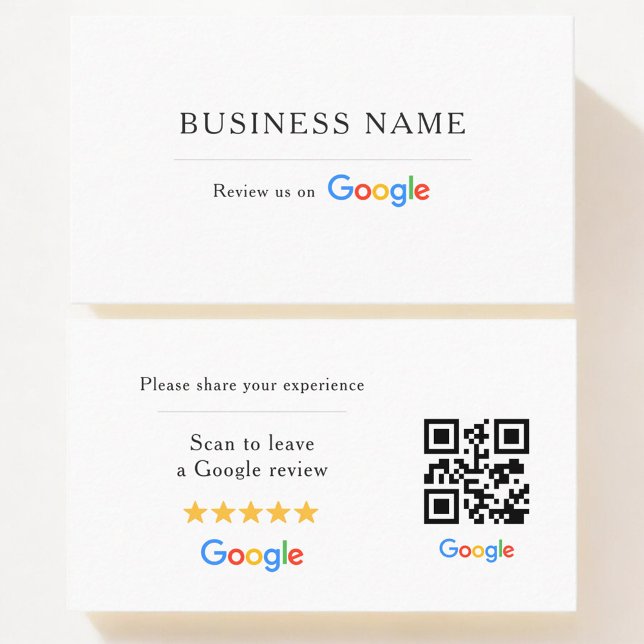 Google Review QR Code Business Card (Creator Uploaded)