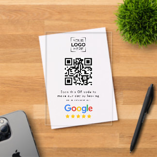 Google Review QR Code Business Review Acrylic Invitations