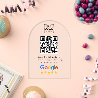 Google Review QR Code Business Review Acrylic Invitations