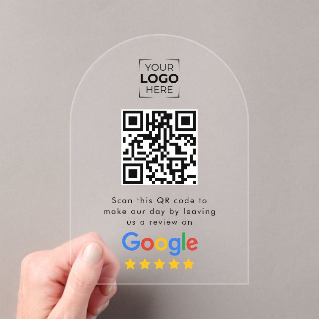 Google Review QR Code Business Review  Acrylic Invitations (Insitu (Handheld))