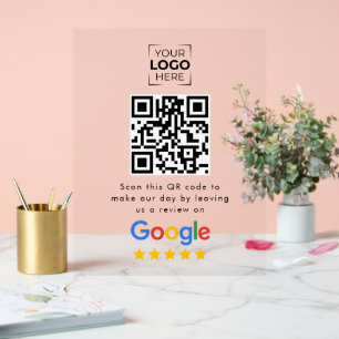 Google Review QR Code Business Review Acrylic Sign