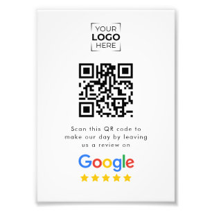 Google Review QR Code Business Review Photo Print