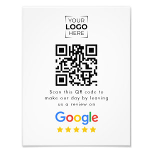 Google Review QR Code Business Review  Photo Print