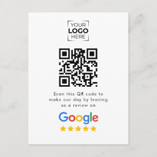 Google Review QR Code Business Review Postcard