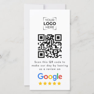 Google Review QR Code Business Review Thank You Card
