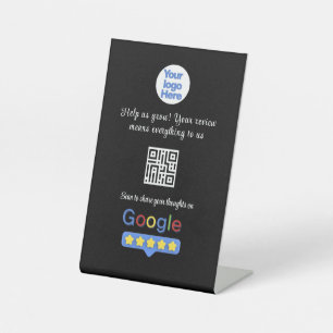 Google Review QR Code Custom Business Feedback Pedestal Sign