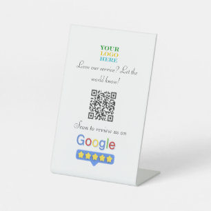 Google Review QR Code   Custom Business Feedback Pedestal Sign