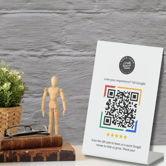 Google Review QR Code Customer Review for Business Pedestal Sign (Creator Uploaded)