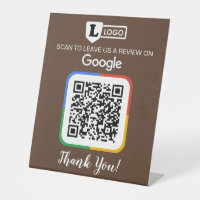 Google Review Request Card with Logo and QR Code