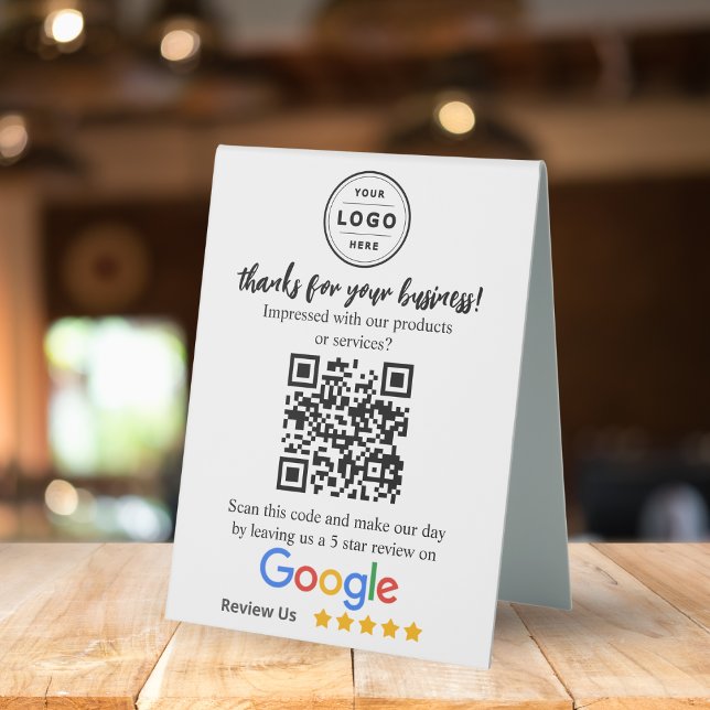 Google Review Request Table Top Signage (Google Review Request Table Top Signage Table Tent Sign)