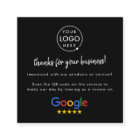 Google Review us Black Business Thank You QR Code