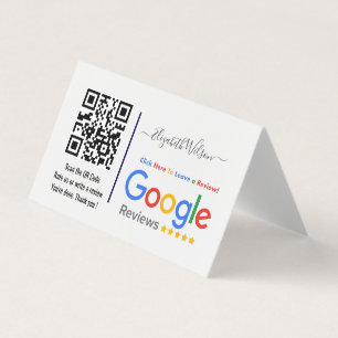 Google Review With QR Code Link Business Card