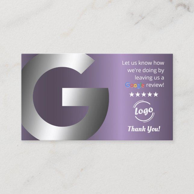 Google Reviews Business Card (Front)