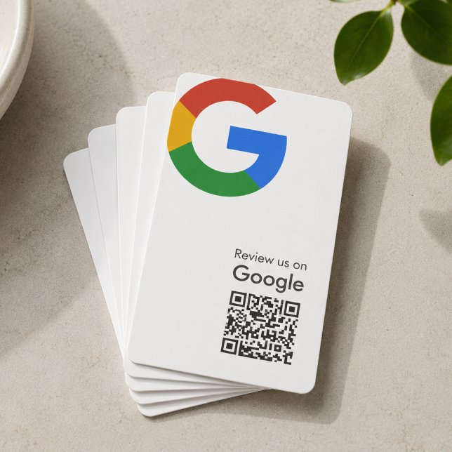 Google Reviews Business Card | QR Code Review Link (Gain Google reviews & grow your business with these editable call-to-action rating request cards.)
