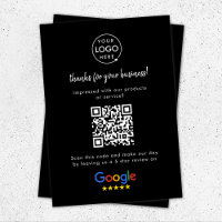 Google Reviews Business Rating Link QR Code Black