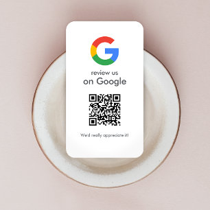 Google Reviews Business Review Link QR Code Card
