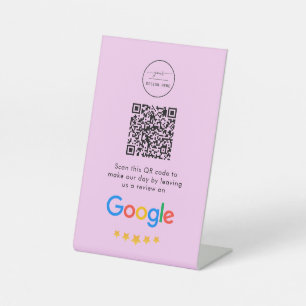 Google Reviews Business Review Link QR Code Pede Pedestal Sign