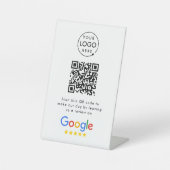 Google Reviews | Business Review Link QR Code Pedestal Sign (Front)