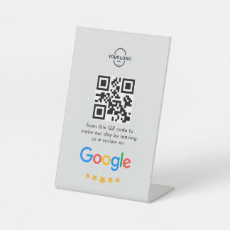 Google Reviews | Business Review Link QR Code Pedestal Sign