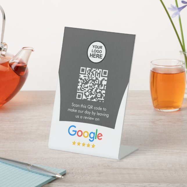 Google Reviews | Business Review Link QR Code Pedestal Sign (In SItu)