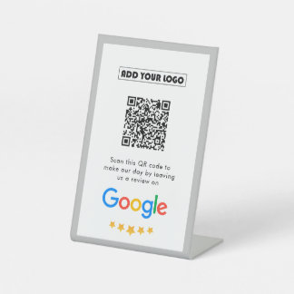 Google Reviews | Business Review Link QR Code Pedestal Sign