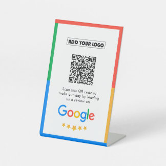 Google Reviews | Business Review Link QR Code Pedestal Sign