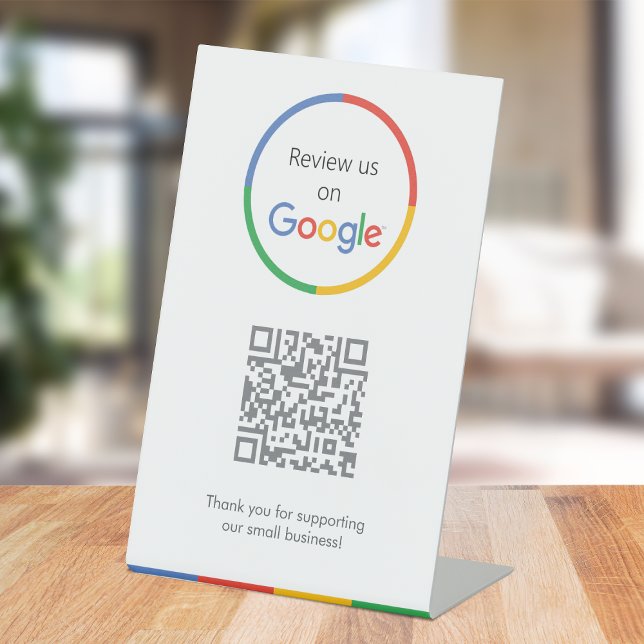 Google Reviews | Business Review Link QR Code Pedestal Sign (Creator Uploaded)