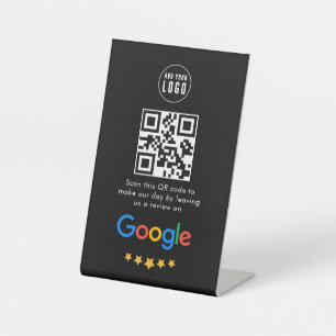 Google Reviews   Business Review Link QR Code Pedestal Sign