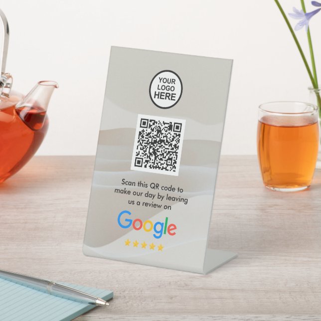 Google Reviews | Business Review Link QR Code Pedestal Sign (In SItu)