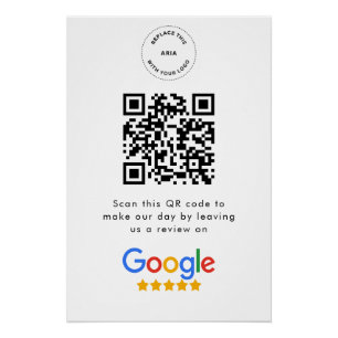 Google Reviews Business Review Link QR Code Poster