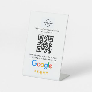 Google Reviews   Business Review QR Code Pedestal Sign