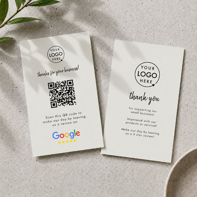 Google Reviews | Business Review Us Gray QR Code Card (Gain Google reviews & grow your business with this editable call-to-action rating request insert.)