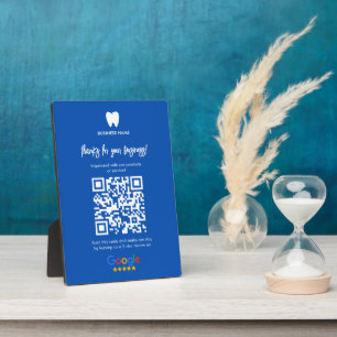 Google Reviews Dentist Business Link QR Code Plaque