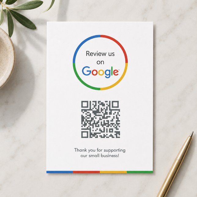 Google Reviews Enclosure Card | QR Code Insert (Gain Google reviews & grow your business with these editable rating request enclosure cards.)