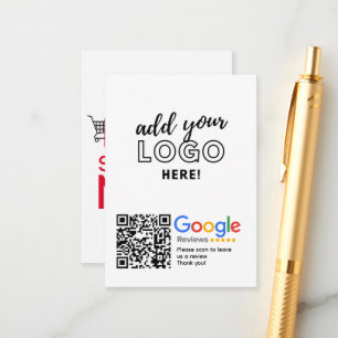 GOOGLE REVIEWS QR code Custom Branded Enclosure Card
