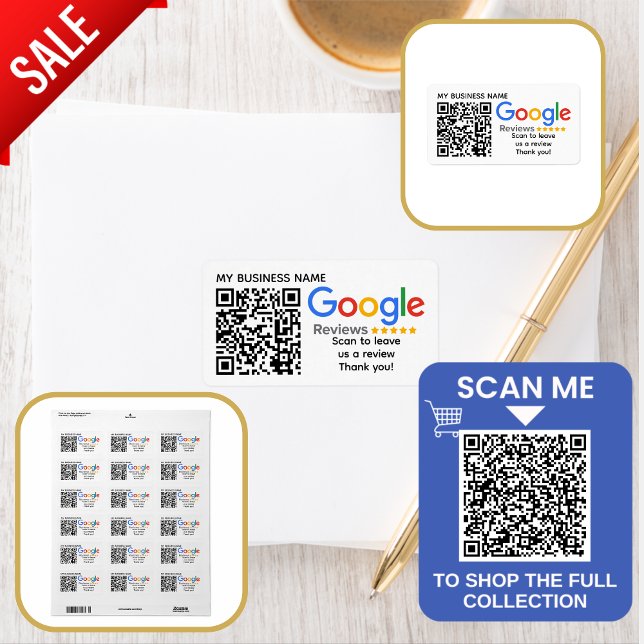 GOOGLE REVIEWS QR code Custom Branded Label (Creator Uploaded)