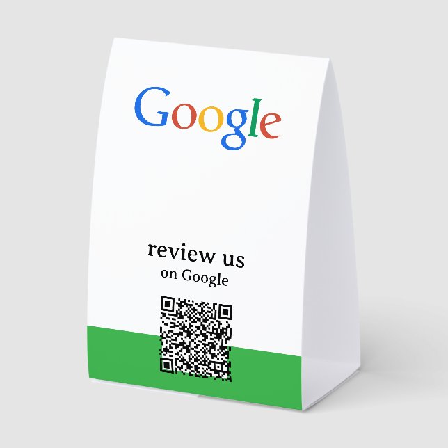 Google Reviews QR Code Table Top  (Front)