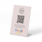 Google Reviews Tabletop Sign | QR Code Pedestal