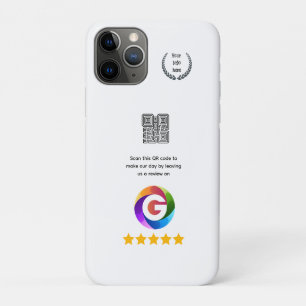 Google Reviews Tabletop Sign QR Code Pedestal iPhone 11 Pro Case