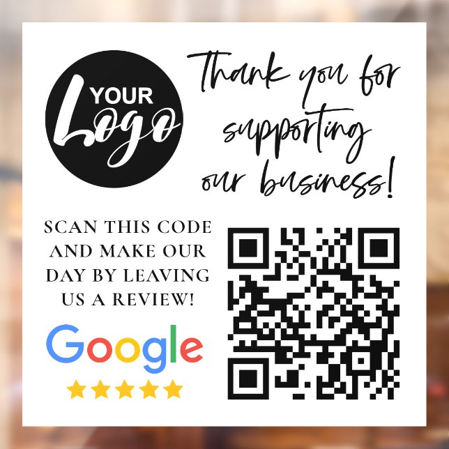 Google Reviews Thank You Logo QR Code (Sheet 2)
