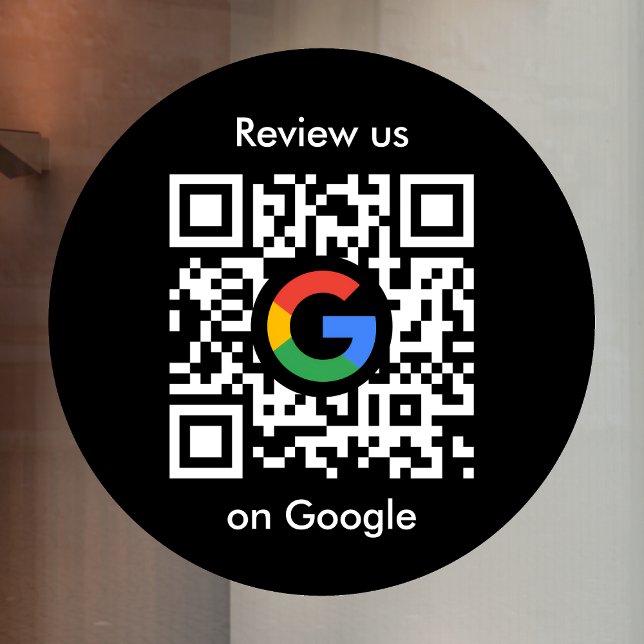 Google Reviews Window Cling | QR Code Vinyl Decal (Gain Google reviews & grow your business with this editable  rating request window cling decal sign.)