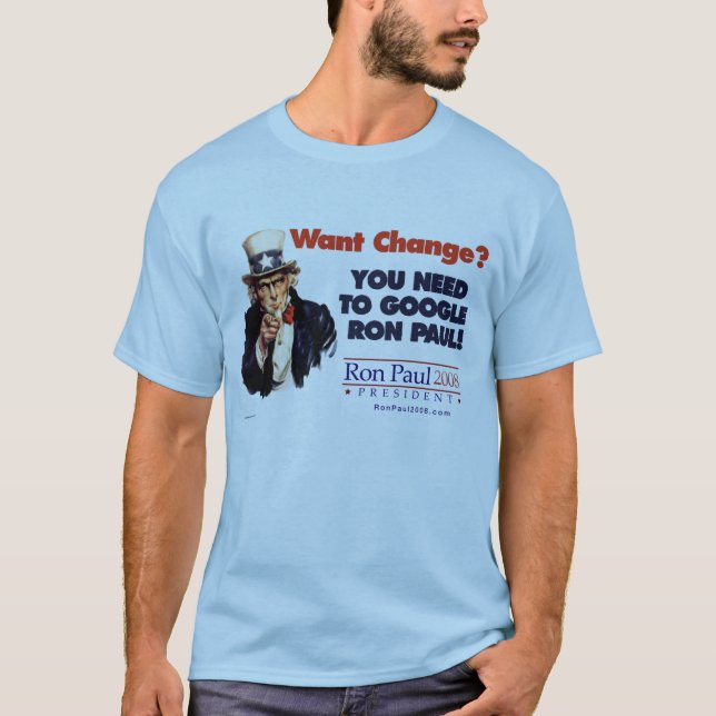 Google Ron Paul Uncle Sam Shirt (Front)